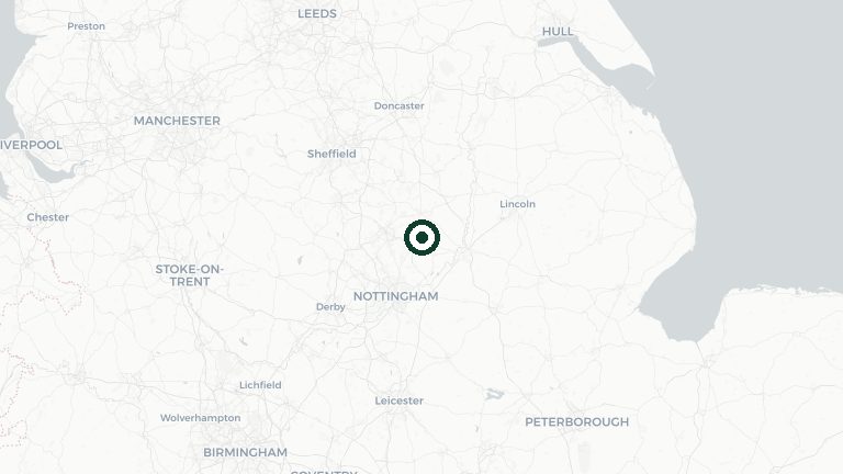 Map of Nottinghamshire